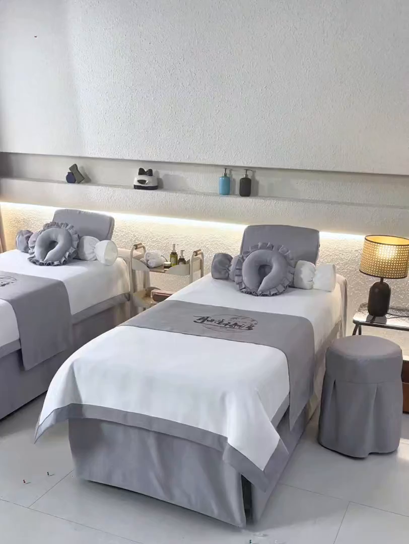 91家纺网 家纺一手货源 找家纺 （总）莉人坊美容床罩批发 2025新款高精密美容床罩四件套-春妍