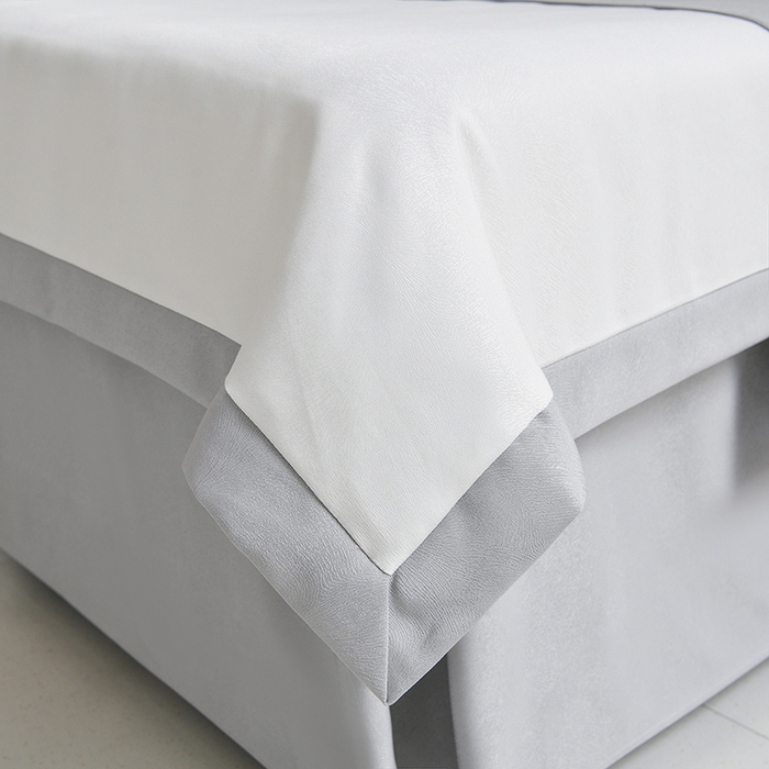 91家纺网 家纺一手货源 找家纺 莉人坊美容床罩批发 2025新款高精密美容床罩四件套-春妍 春妍浅灰