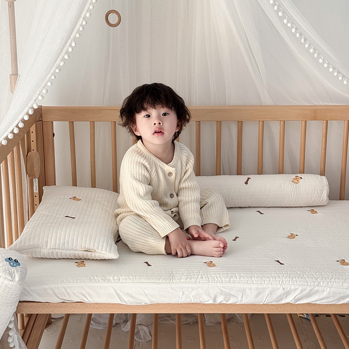 91家纺网 家纺一手货源 找家纺 （总）荷马之梦 2025新款A类纯棉水洗棉大豆纤维夹棉绗缝儿童床笠-淳真系列