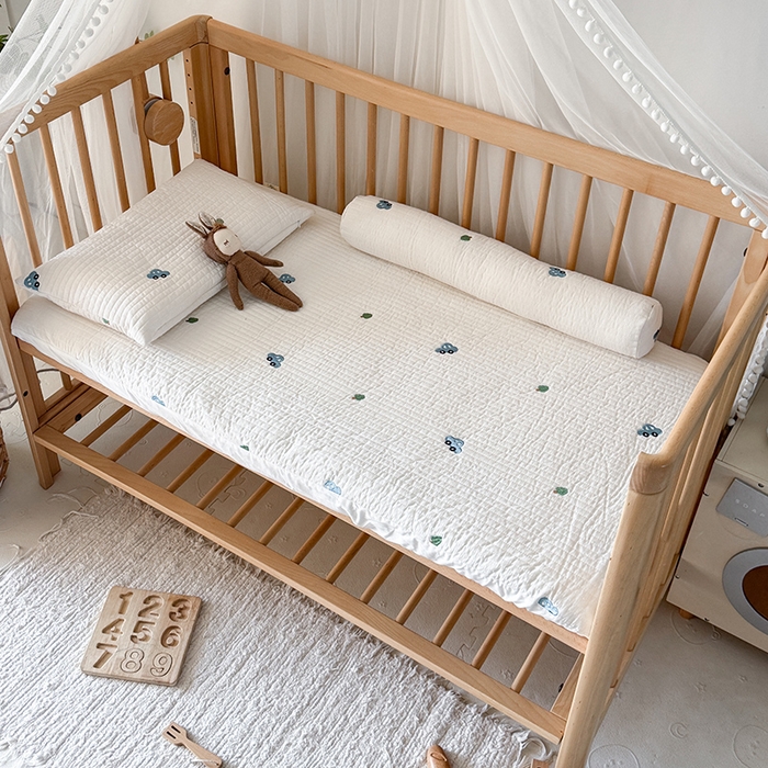 91家纺网 家纺一手货源 找家纺 （总）荷马之梦 2025新款A类纯棉水洗棉大豆纤维夹棉绗缝儿童床笠-淳真系列