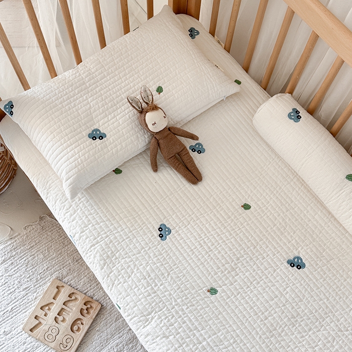 91家纺网 家纺一手货源 找家纺 （总）荷马之梦 2025新款A类纯棉水洗棉大豆纤维夹棉绗缝儿童床笠-淳真系列