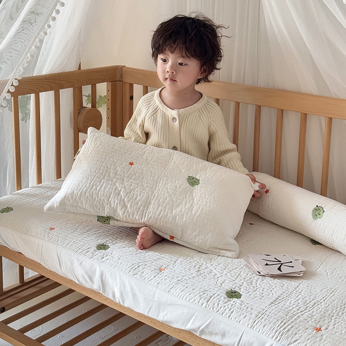 91家纺网 家纺一手货源 找家纺 荷马之梦 2025新款A类纯棉水洗棉大豆纤维夹棉绗缝儿童床笠-淳真系列 淳真-星星龙