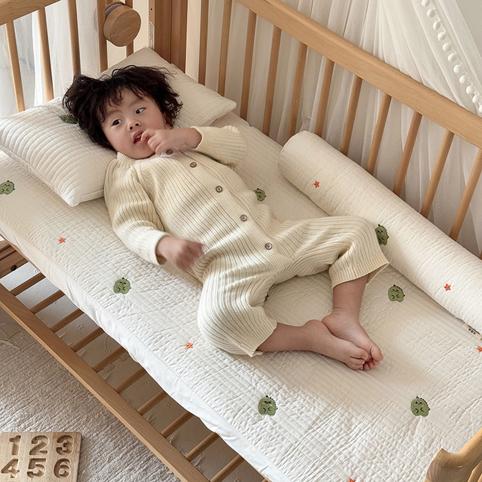 91家纺网 家纺一手货源 找家纺 荷马之梦 2025新款A类纯棉水洗棉大豆纤维夹棉绗缝儿童床笠-淳真系列 淳真-星星龙