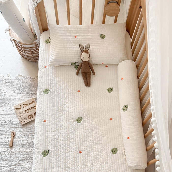 91家纺网 家纺一手货源 找家纺 荷马之梦 2025新款A类纯棉水洗棉大豆纤维夹棉绗缝儿童床笠-淳真系列 淳真-星星龙