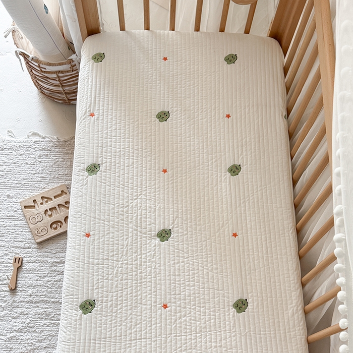 91家纺网 家纺一手货源 找家纺 荷马之梦 2025新款A类纯棉水洗棉大豆纤维夹棉绗缝儿童床笠-淳真系列 淳真-星星龙