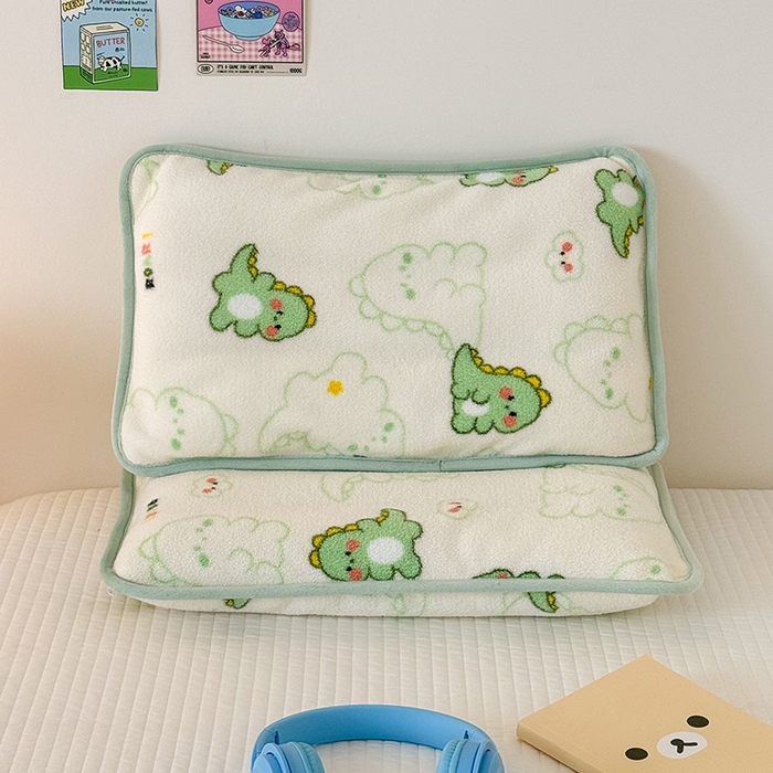 91家纺网 家纺一手货源 找家纺 嗨生活 2025新款雪梨绒枕套枕芯儿童枕套枕芯幼儿园枕套枕芯 恐龙伙伴