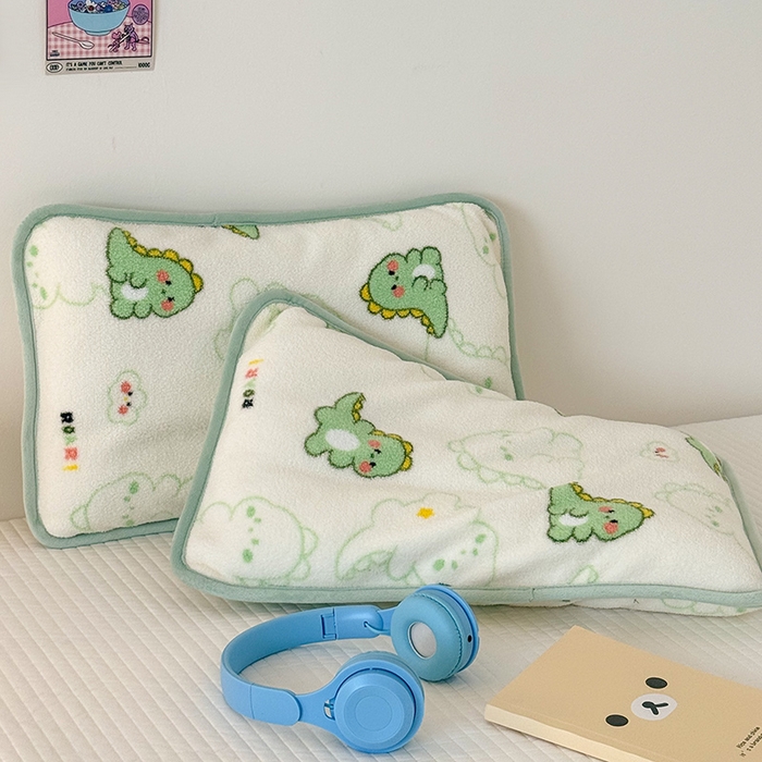 91家纺网 家纺一手货源 找家纺 嗨生活 2025新款雪梨绒枕套枕芯儿童枕套枕芯幼儿园枕套枕芯 恐龙伙伴