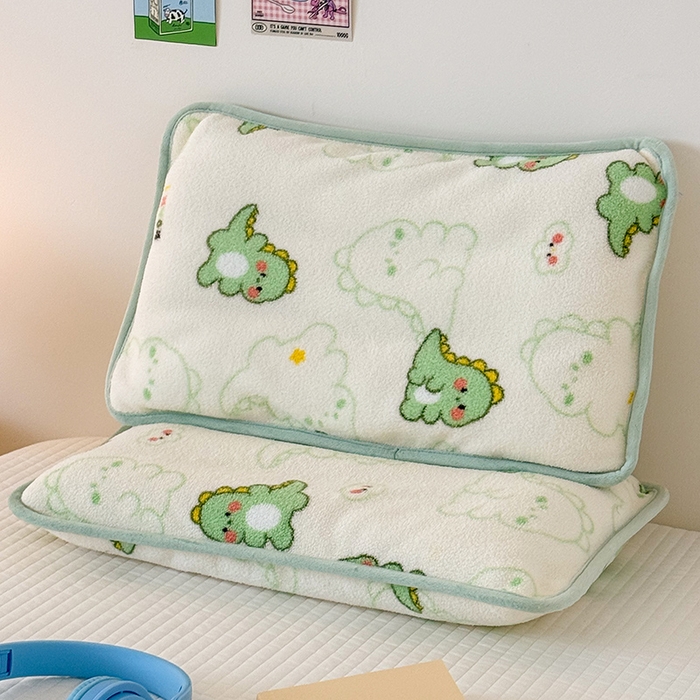 91家纺网 家纺一手货源 找家纺 嗨生活 2025新款雪梨绒枕套枕芯儿童枕套枕芯幼儿园枕套枕芯 恐龙伙伴