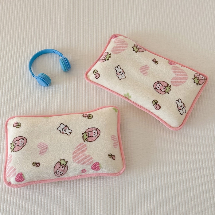 91家纺网 家纺一手货源 找家纺 嗨生活 2025新款雪梨绒枕套枕芯儿童枕套枕芯幼儿园枕套枕芯 甜心小兔