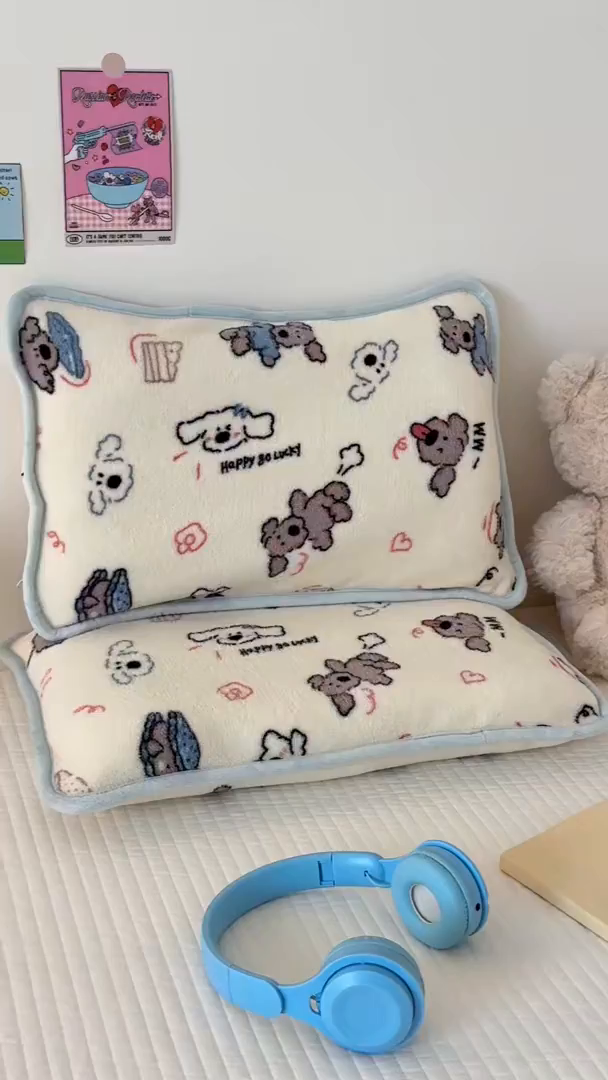 91家纺网 家纺一手货源 找家纺 （总）嗨生活 2025新款雪梨绒枕套枕芯儿童枕套枕芯幼儿园枕套枕芯