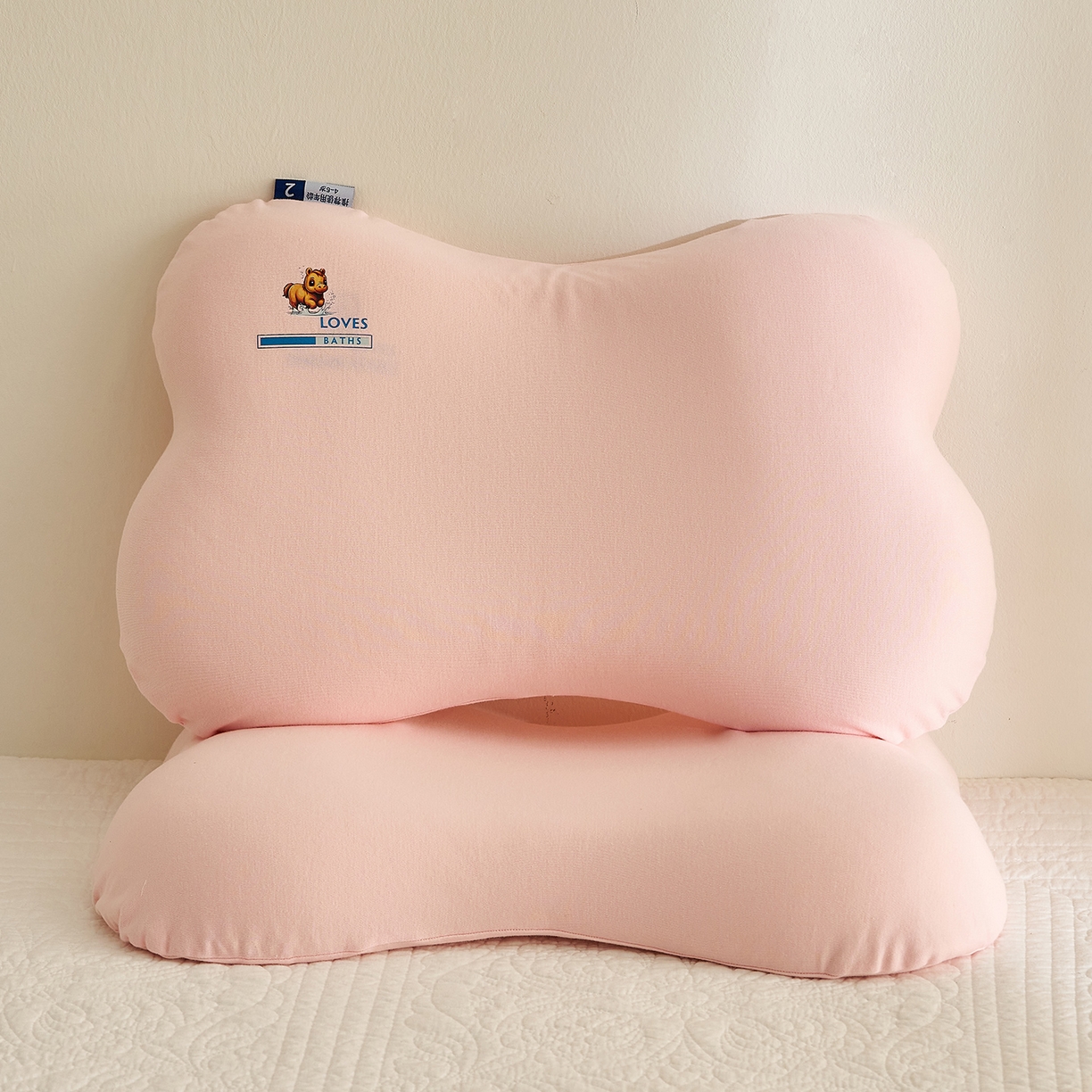 91家纺网 家纺一手货源 找家纺 （总）乐可 2025新款蝶形儿童硅胶枕婴童学生枕头枕芯