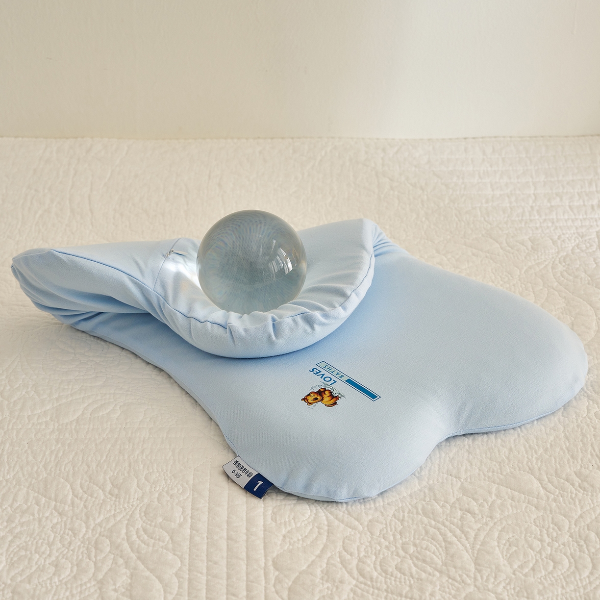 91家纺网 家纺一手货源 找家纺 乐可 2025新款蝶形儿童硅胶枕婴童学生枕头枕芯 蝶形儿童硅胶枕-蓝-G3 35*55*8cm/只