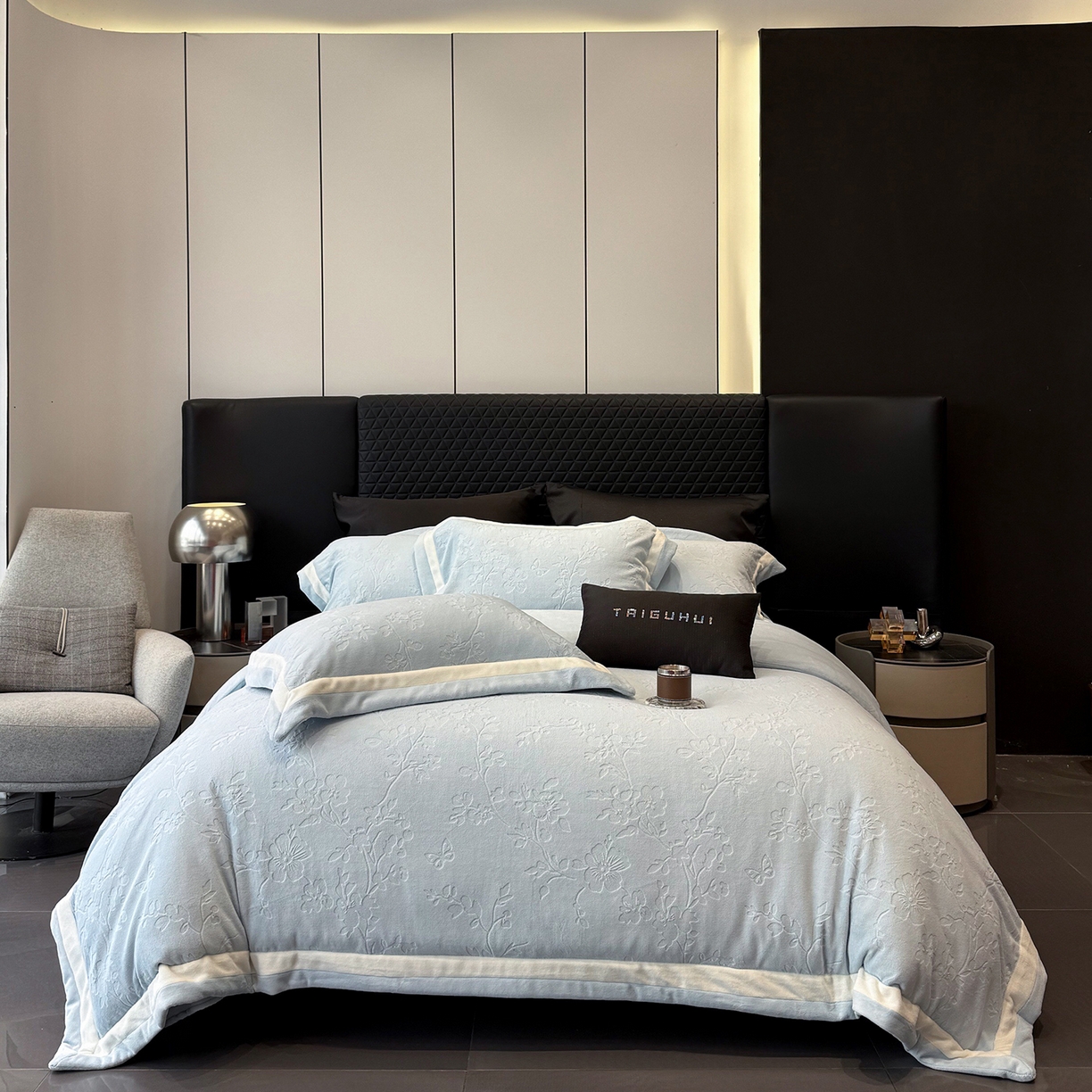 91家纺网 家纺一手货源 找家纺 （总）太古汇家居 2025新款高克重牛奶绒四件套-繁花系列