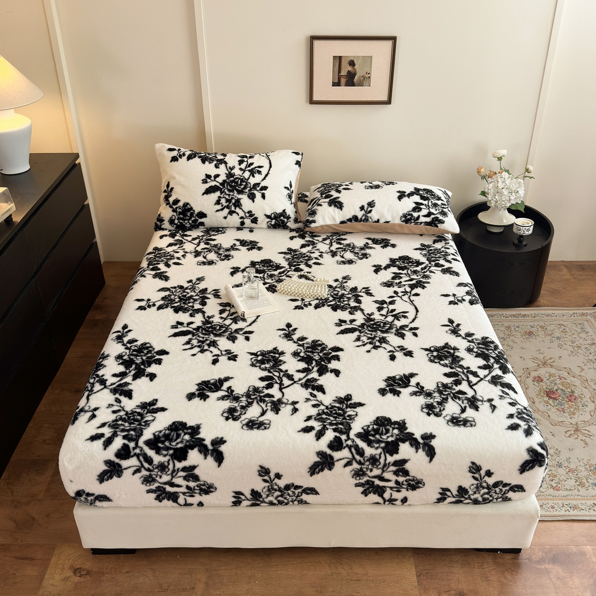 91家纺网 家纺一手货源 找家纺 （总）娜娜 2025新款兔毛绒保暖床笠