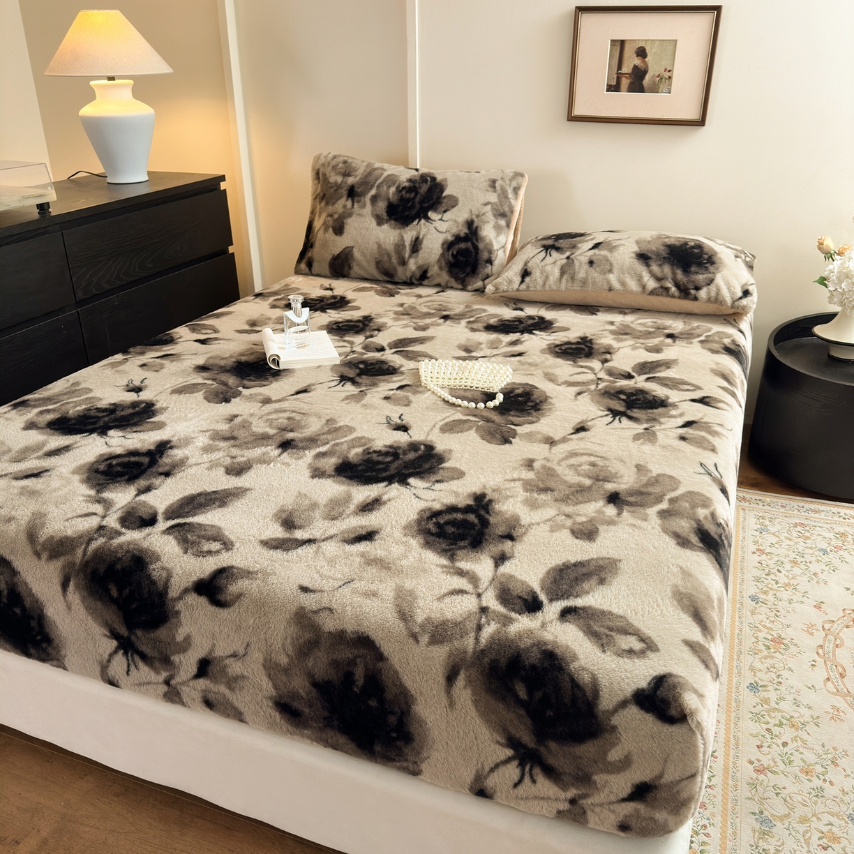 91家纺网 家纺一手货源 找家纺 （总）娜娜 2025新款兔毛绒保暖床笠