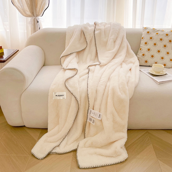 91家纺网 家纺一手货源 找家纺 （总）艾佳 2025新款A类四季毯高端加厚多功能双面仿皮草仿大兔绒毛毯毯子