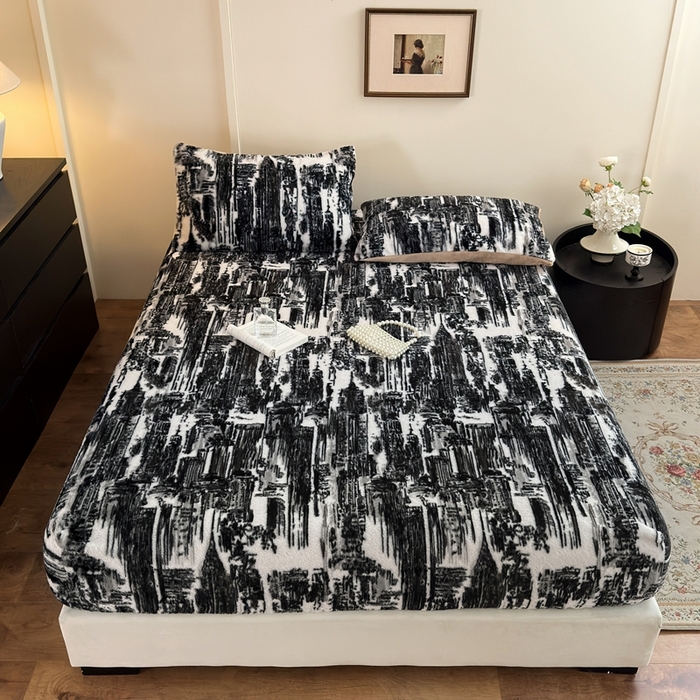 91家纺网 家纺一手货源 找家纺 （总）娜娜 2025新款兔毛绒保暖床笠