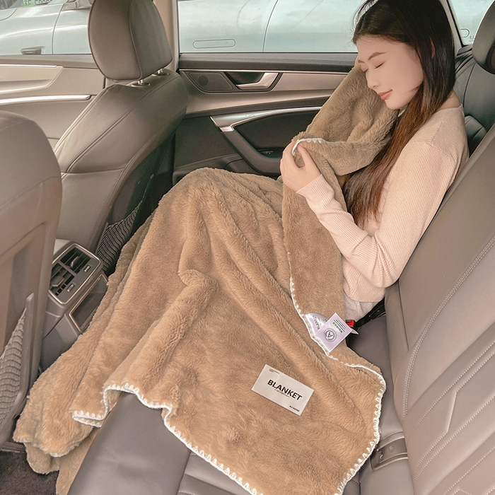 91家纺网 家纺一手货源 找家纺 艾佳 2025新款A类四季毯高端加厚多功能双面仿皮草仿大兔绒毛毯毯子 栗子可可