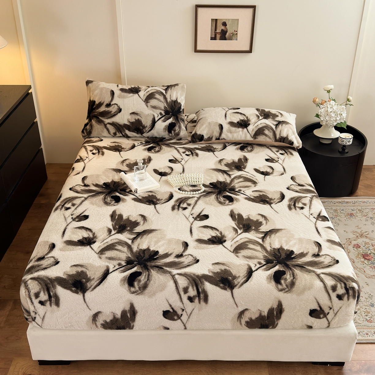 娜娜 2025新款兔毛绒保暖床笠 幻影