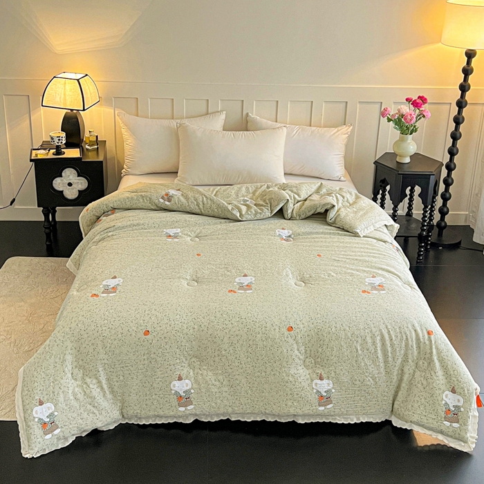 91家纺网 家纺一手货源 找家纺 曲之慕 2025新款云朵棉软糯柔软舒适秋冬被被子被芯 大耳象