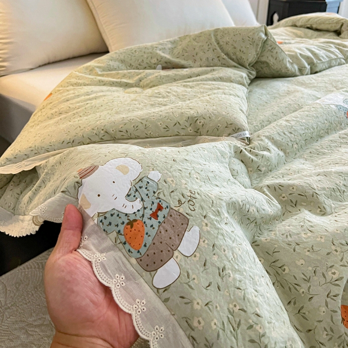 91家纺网 家纺一手货源 找家纺 曲之慕 2025新款云朵棉软糯柔软舒适秋冬被被子被芯 大耳象