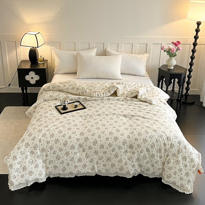 91家纺网 家纺一手货源 找家纺 曲之慕 2025新款云朵棉软糯柔软舒适秋冬被被子被芯 海棠