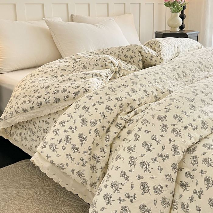 91家纺网 家纺一手货源 找家纺 曲之慕 2025新款云朵棉软糯柔软舒适秋冬被被子被芯 幽兰玫瑰