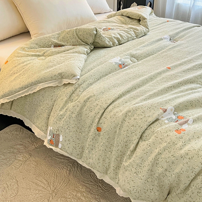 91家纺网 家纺一手货源 找家纺 曲之慕 2025新款云朵棉软糯柔软舒适秋冬被被子被芯 大耳象