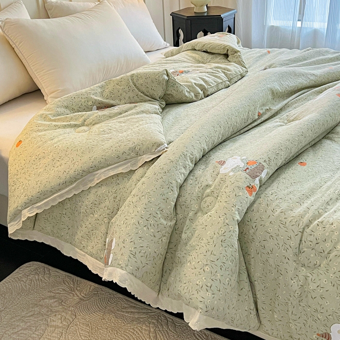 91家纺网 家纺一手货源 找家纺 曲之慕 2025新款云朵棉软糯柔软舒适秋冬被被子被芯 大耳象