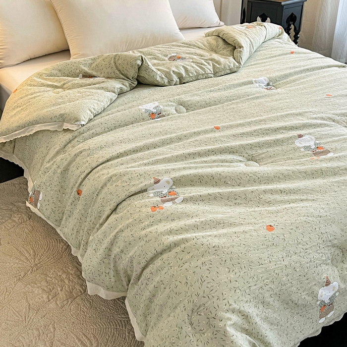 91家纺网 家纺一手货源 找家纺 曲之慕 2025新款云朵棉软糯柔软舒适秋冬被被子被芯 大耳象