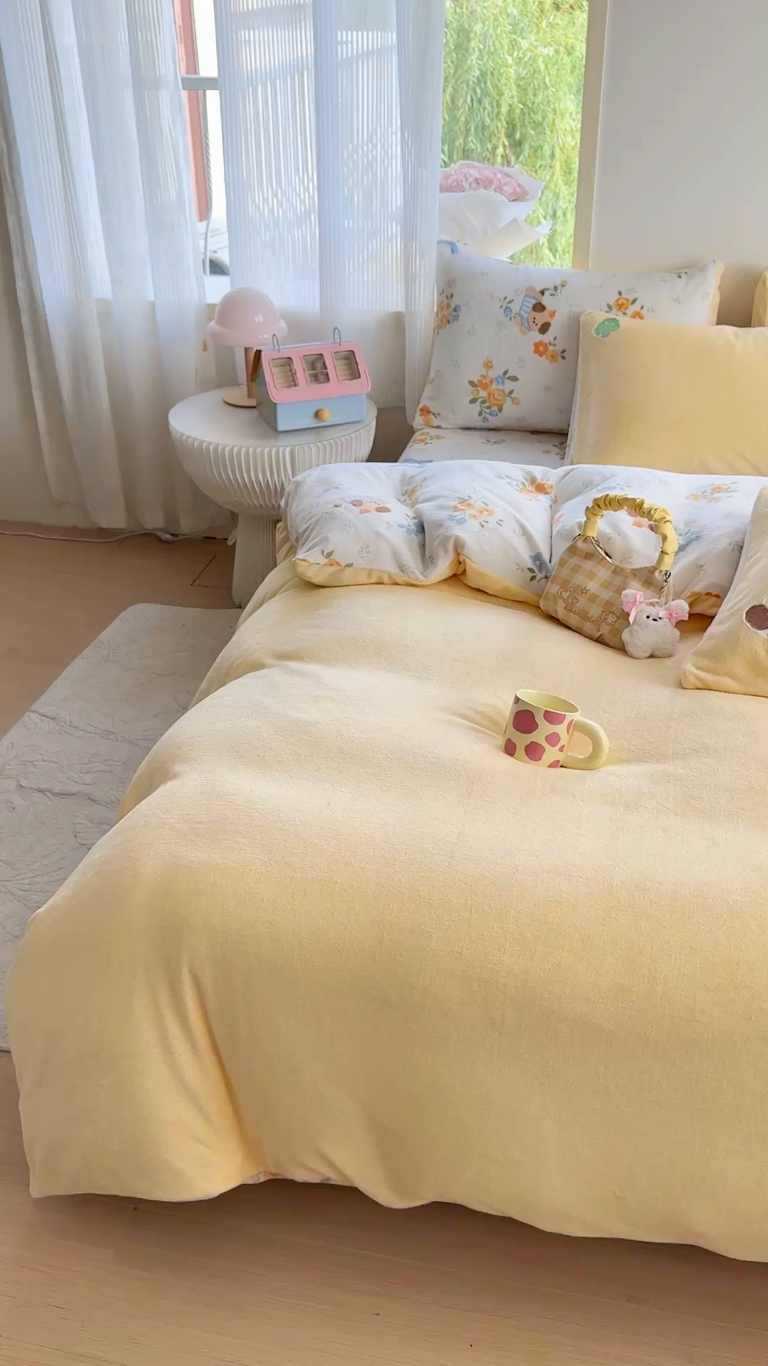 91家纺网 家纺一手货源 找家纺 梦舒阳家纺 2025贴布绣牛奶绒四件套可爱卡通牛奶绒刺绣四件套量大优惠 萌萌狗