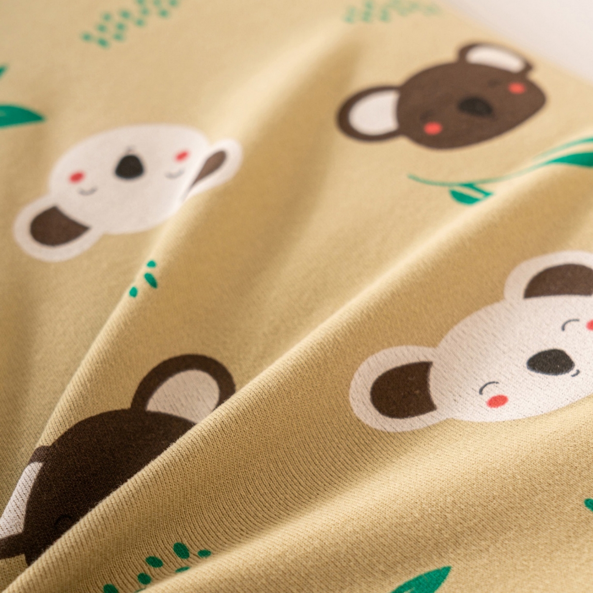 91家纺网 家纺一手货源 找家纺 芯奇想 2025新款全棉卡通儿童枕聚氨酯慢回弹枕芯枕头 考拉-绿色