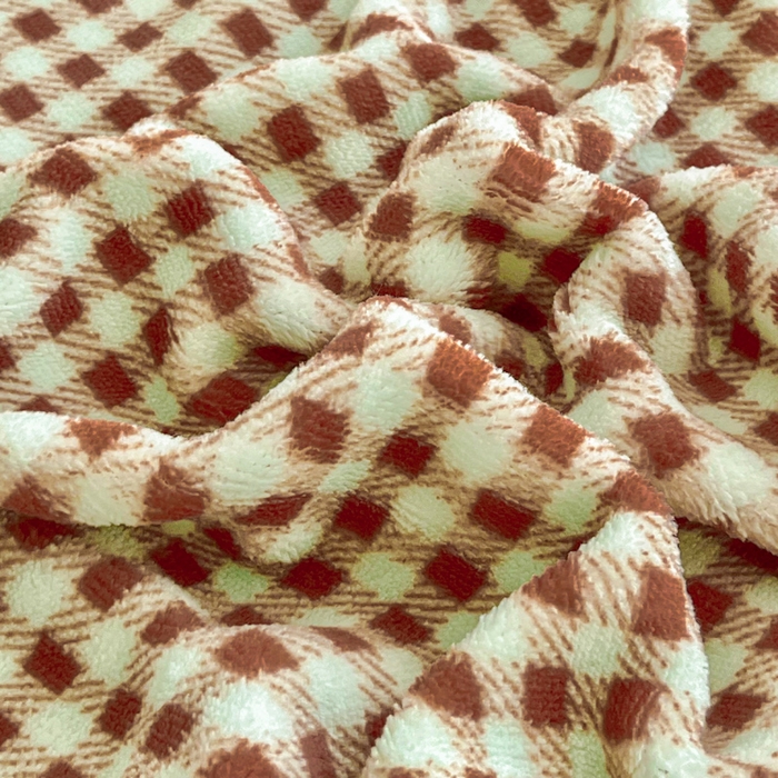 91家纺网 家纺一手货源 找家纺 （总）尚美 2025爆款格子系列印加绣牛奶绒床盖四件套