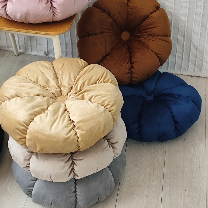 91家纺网 家纺一手货源 找家纺 （总）李帅家居 2025新款荷兰绒花瓣多瓣南瓜抱枕坐垫