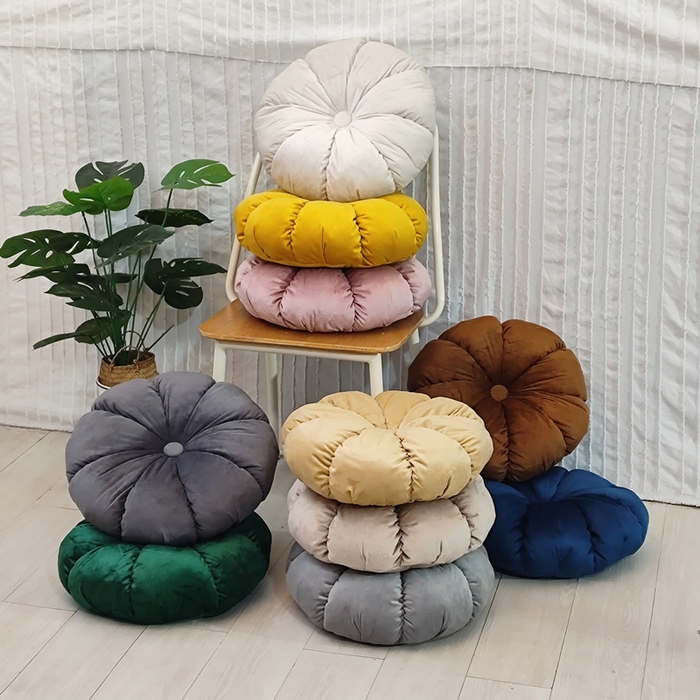 91家纺网 家纺一手货源 找家纺 李帅家居 2025新款荷兰绒花瓣多瓣南瓜抱枕坐垫 组合图仅做展示不可下单