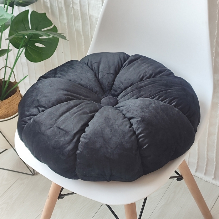 李帅家居 2025新款荷兰绒花瓣多瓣南瓜抱枕坐垫 南瓜黑色