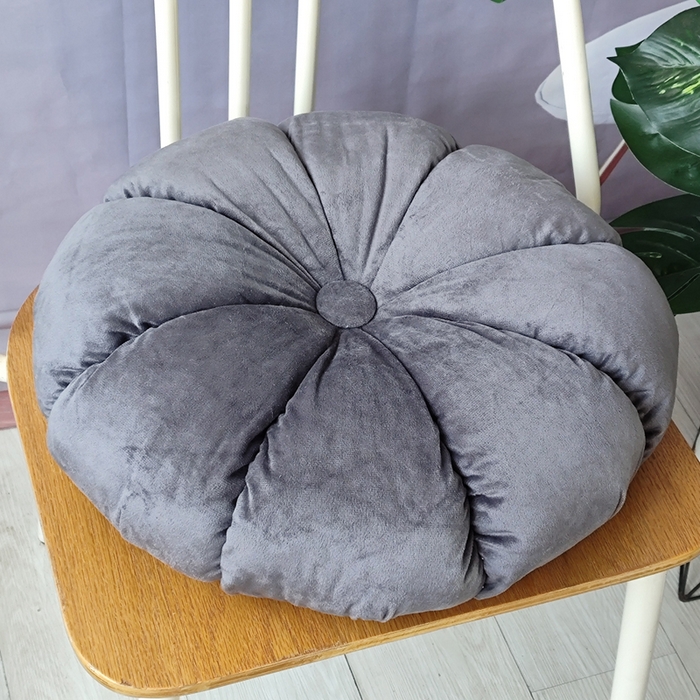 李帅家居 2025新款荷兰绒花瓣多瓣南瓜抱枕坐垫 南瓜深灰