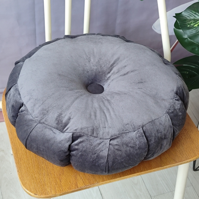 91家纺网 家纺一手货源 找家纺 李帅家居 2025新款荷兰绒花瓣多瓣南瓜抱枕坐垫 南瓜深灰