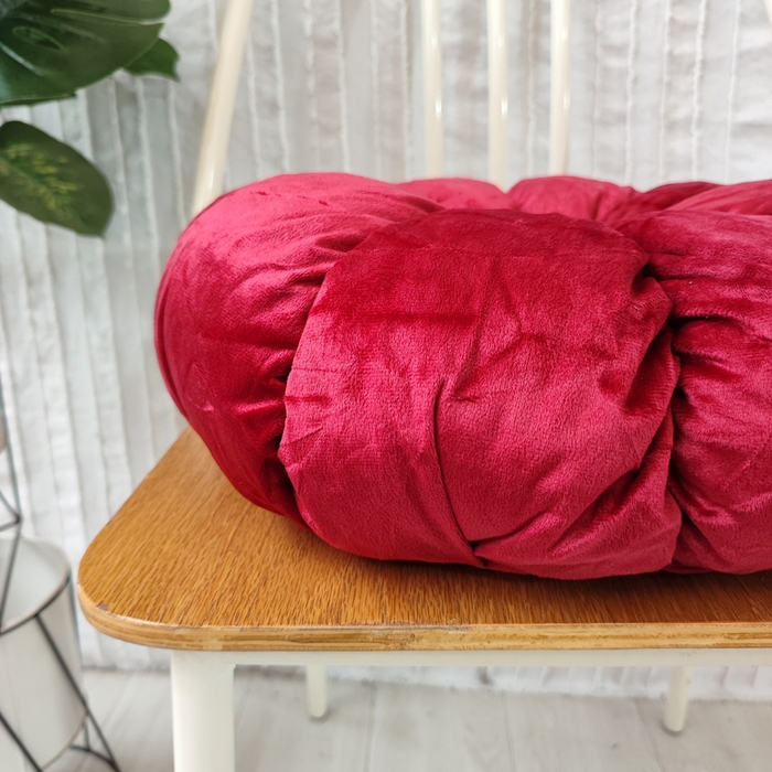 91家纺网 家纺一手货源 找家纺 李帅家居 2025新款荷兰绒花瓣多瓣南瓜抱枕坐垫 南瓜大红