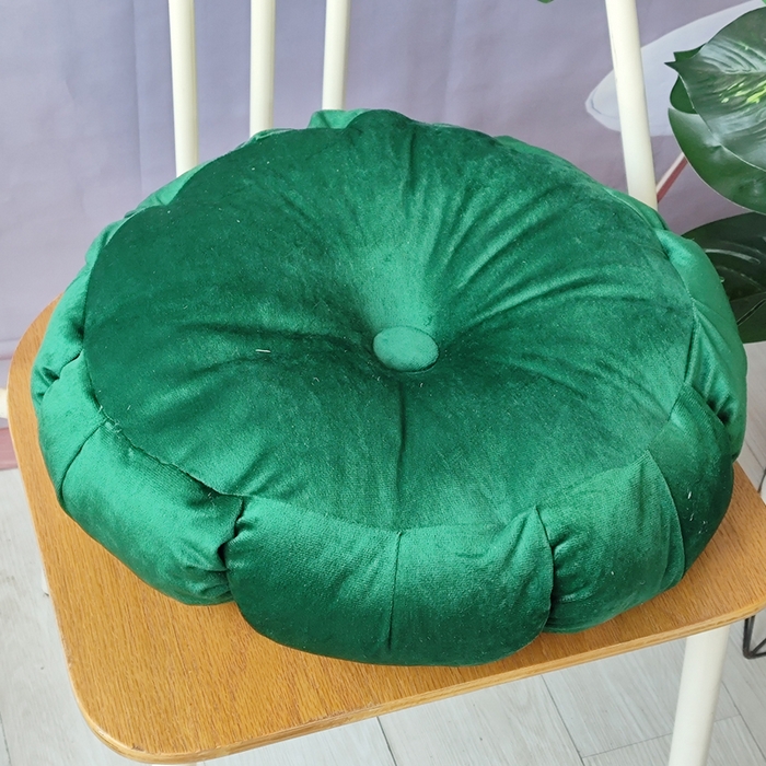 91家纺网 家纺一手货源 找家纺 李帅家居 2025新款荷兰绒花瓣多瓣南瓜抱枕坐垫 南瓜祖母绿