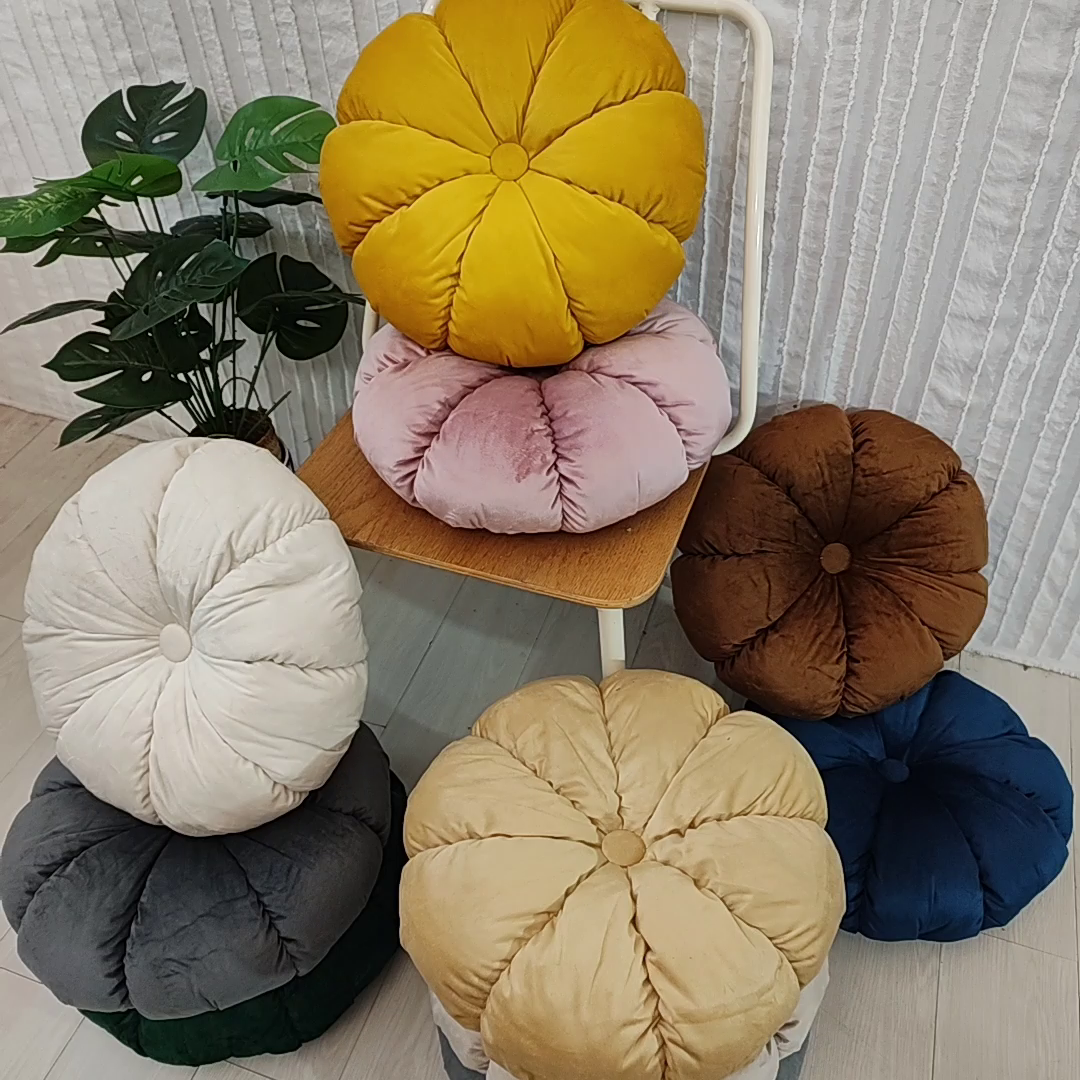 91家纺网 家纺一手货源 找家纺 （总）李帅家居 2025新款荷兰绒花瓣多瓣南瓜抱枕坐垫