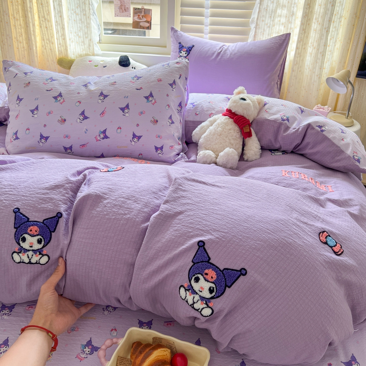 91家纺网 家纺一手货源 找家纺 （总）童颜 2025新款三丽鸥正版授权云感木棉a类毛巾绣四件套