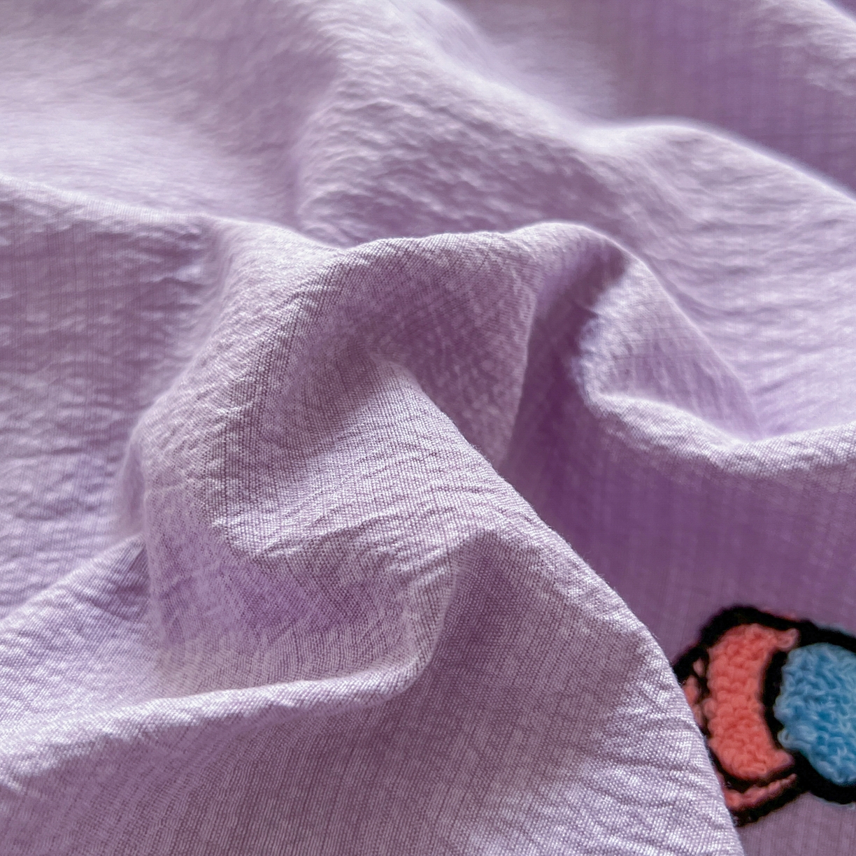 91家纺网 家纺一手货源 找家纺 童颜 2025新款三丽鸥正版授权云感木棉a类毛巾绣四件套 紫洛米