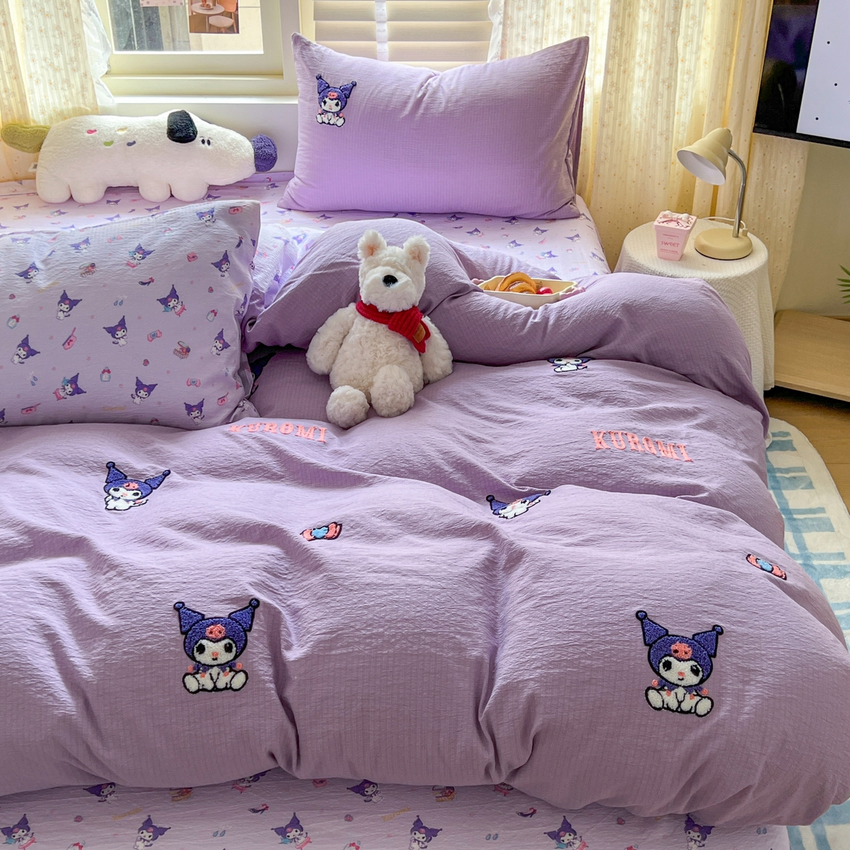 91家纺网 家纺一手货源 找家纺 （总）童颜 2025新款三丽鸥正版授权云感木棉a类毛巾绣四件套