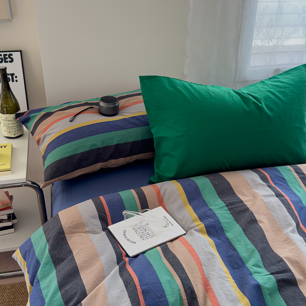 91家纺网 家纺一手货源 找家纺 （总）对白 2025新款全棉色织水洗系列四件套-曼切斯特 （提供买家秀）