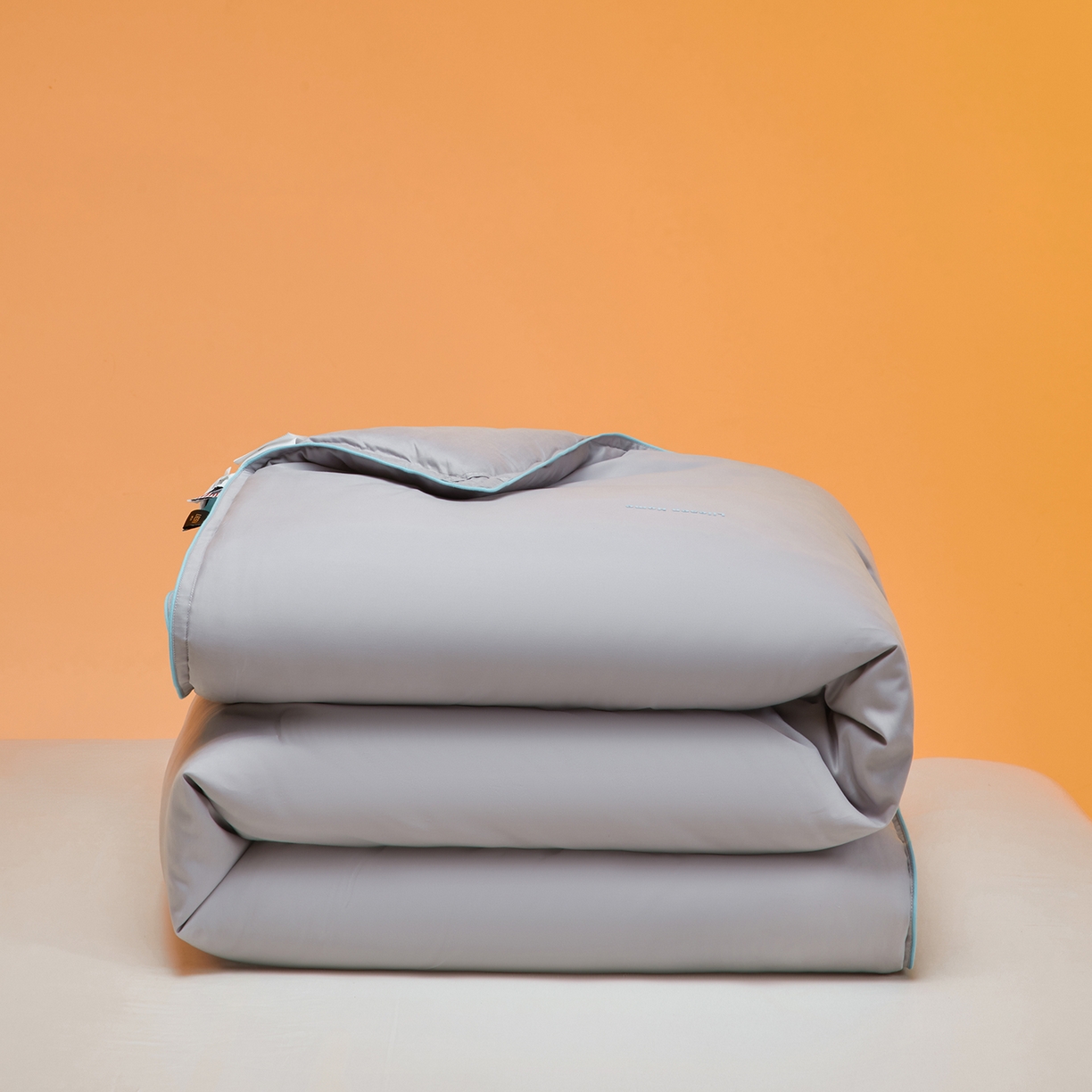 91家纺网 家纺一手货源 找家纺 丽笙被芯 2025新款秋冬亲肤舒适80S超细旦天丝棉微磨毛素色可水洗懒人被-场景一 鸽子灰