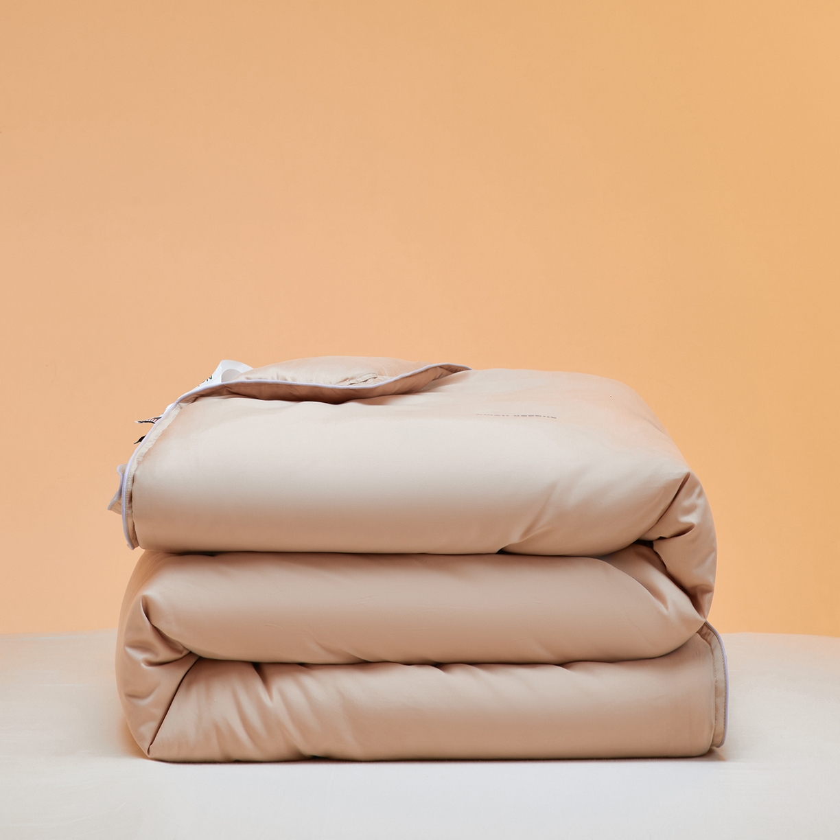 91家纺网 家纺一手货源 找家纺 丽笙被芯 2025新款秋冬亲肤舒适80S超细旦天丝棉微磨毛素色可水洗懒人被-场景一 经典咖