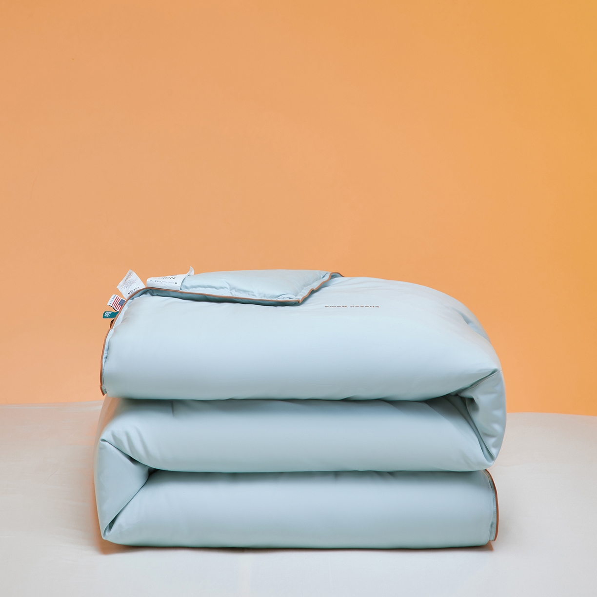 丽笙被芯 2025新款秋冬亲肤舒适80S超细旦天丝棉微磨毛素色可水洗懒人被-场景一 陶瓷蓝