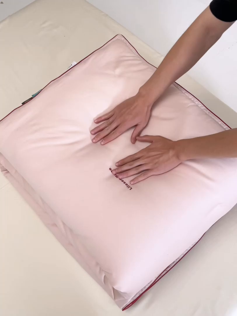 91家纺网 家纺一手货源 找家纺 丽笙被芯 2025新款秋冬亲肤舒适80S超细旦天丝棉微磨毛素色可水洗懒人被-场景二 日光粉