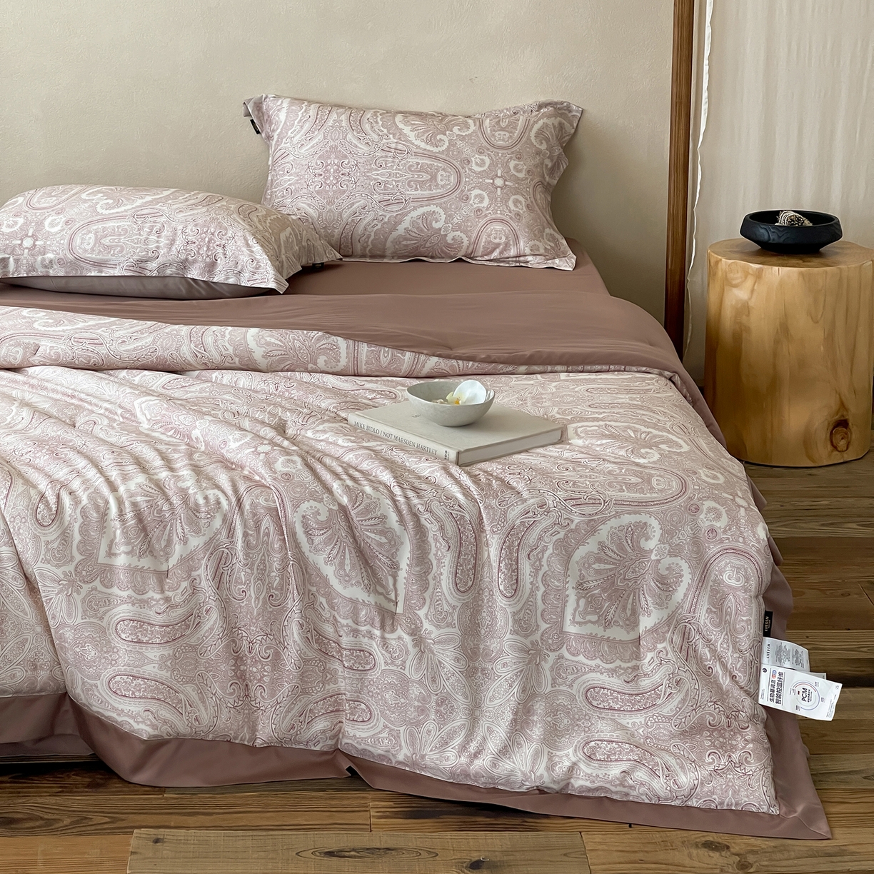 91家纺网 家纺一手货源 找家纺 （总）丽笙被芯 2025新款80S超细旦天丝棉微磨毛印花可水洗懒人被